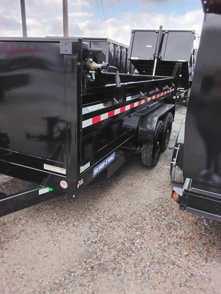 New 2026 Sure-Trac 7 x 14 HD Low Profile Telescopic Dump 14K (BLACK)
