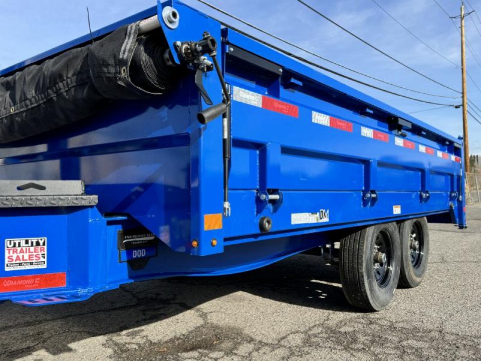 New 2025 Diamond C DOD 96"x14' - 14.9K Deckover Telescopic Dump Trailer