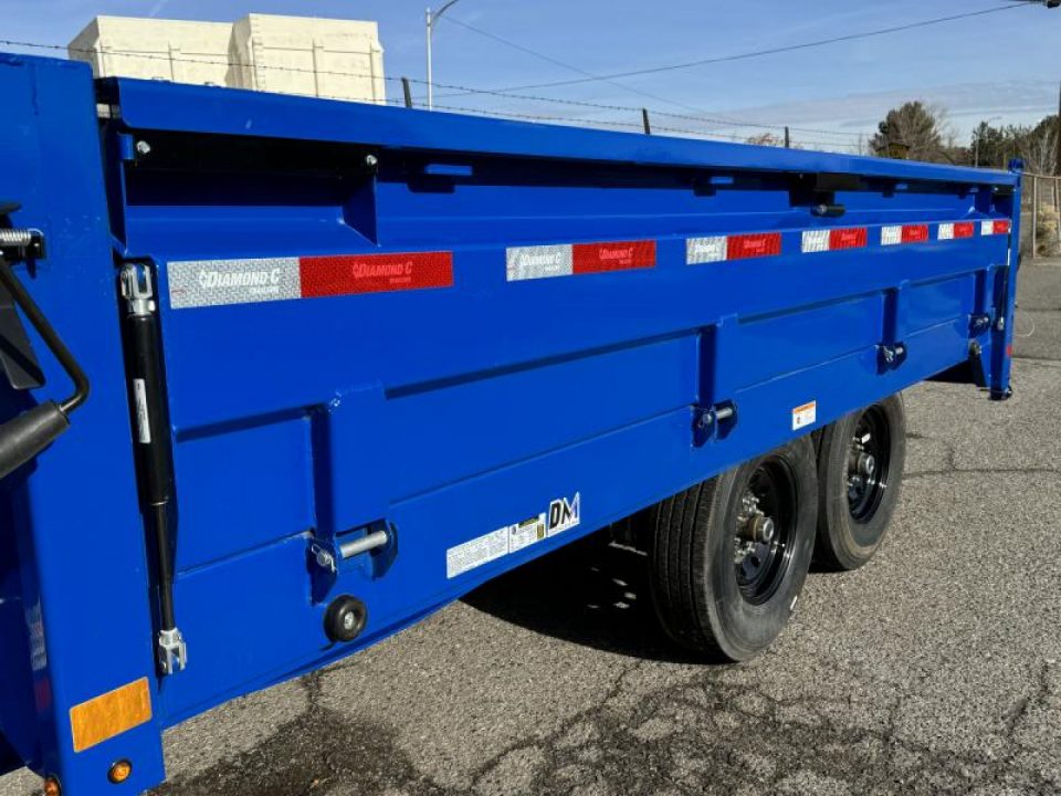 New 2025 Diamond C DOD 96"x14' - 14.9K Deckover Telescopic Dump Trailer