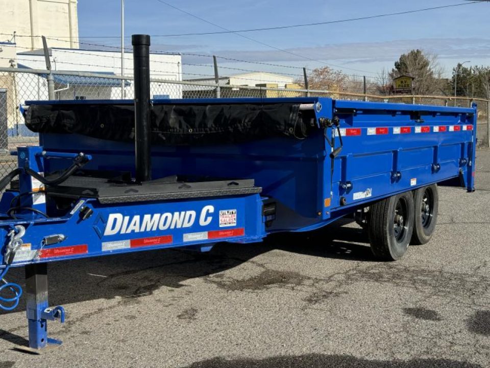 New 2025 Diamond C DOD 96"x14' - 14.9K Deckover Telescopic Dump Trailer