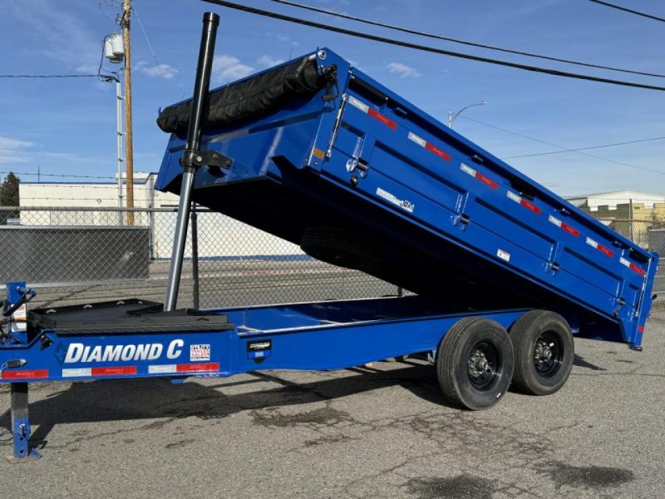 New 2025 Diamond C DOD 96"x14' - 14.9K Deckover Telescopic Dump Trailer