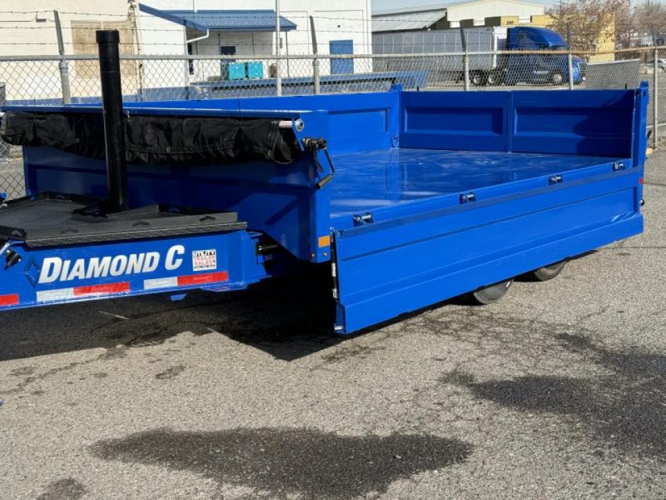 New 2025 Diamond C DOD 96"x14' - 14.9K Deckover Telescopic Dump Trailer