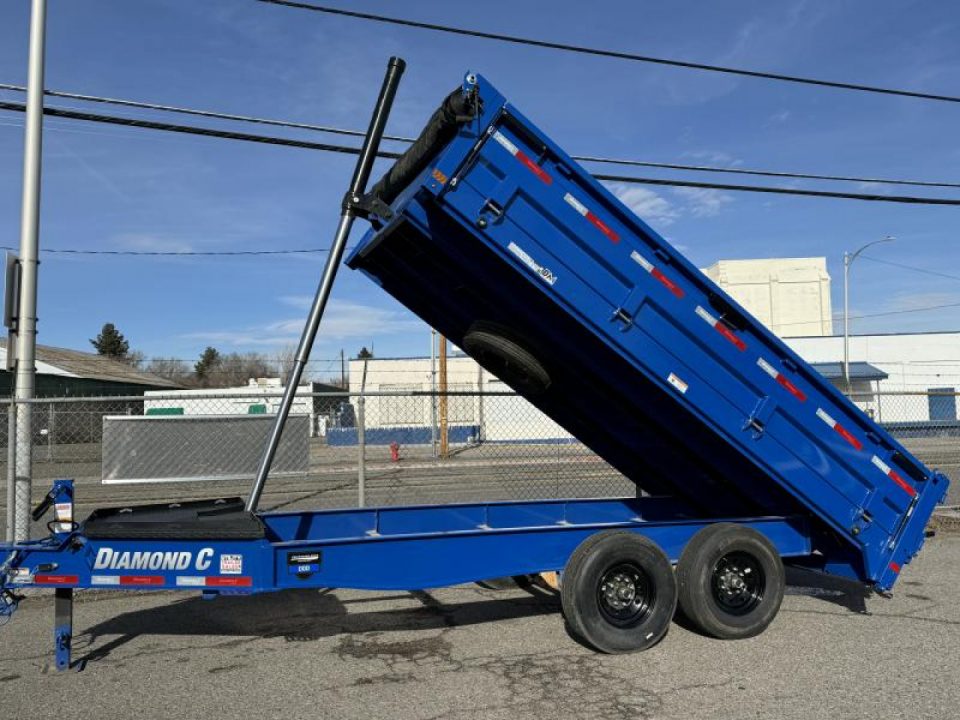 New 2025 Diamond C DOD 96"x14' - 14.9K Deckover Telescopic Dump Trailer