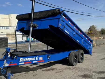 New 2025 Diamond C DOD 96"x14' - 14.9K Deckover Telescopic Dump Trailer