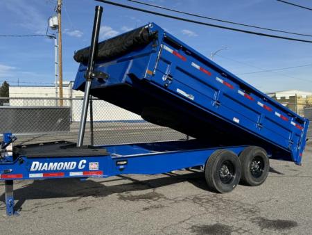 New 2025 Diamond C DOD 96"x14' - 14.9K Deckover Telescopic Dump Trailer
