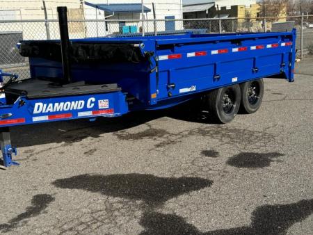 New 2025 Diamond C DOD 96"x14' - 14.9K Deckover Telescopic Dump Trailer