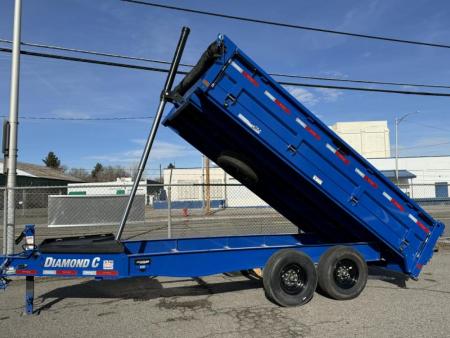 New 2025 Diamond C DOD 96"x14' - 14.9K Deckover Telescopic Dump Trailer