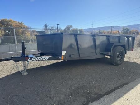 New 2025 Lamar 77" X 12' US - 3K Solid Side Landscape Utility Trailer