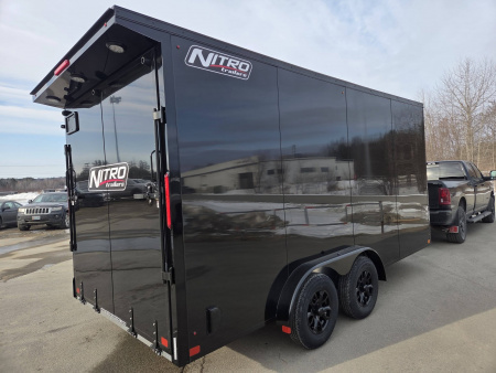 New 2026 Nitro 7.5x16 aluminum cargo trailer torsion axles extra height poly core exterior Cargo / Enclosed Trailer