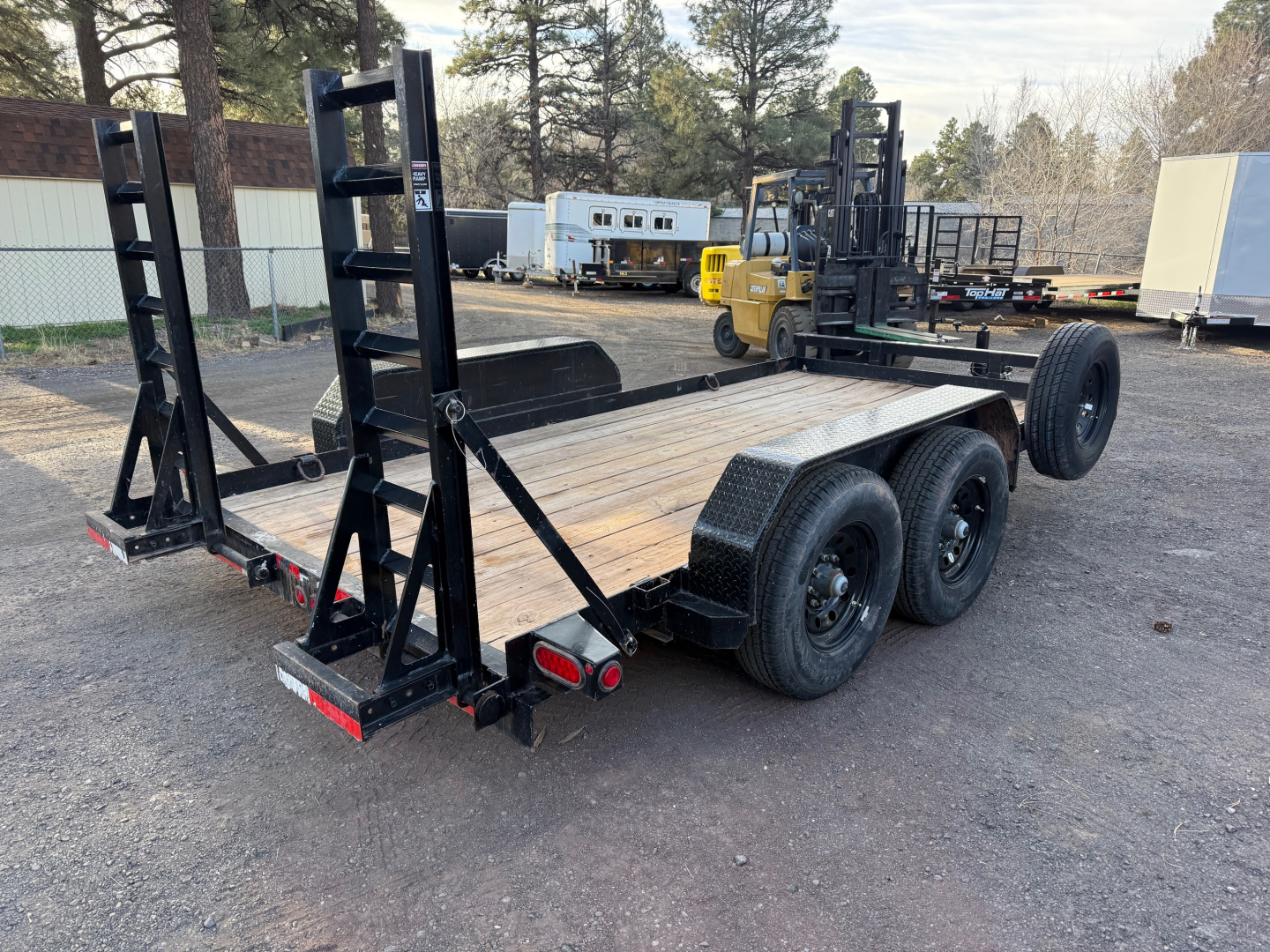 Used 2023 Top Hat 81X14 Skid Steer Equipment Trailer