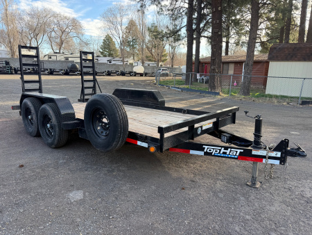 Used 2023 Top Hat 81X14 Skid Steer Equipment Trailer