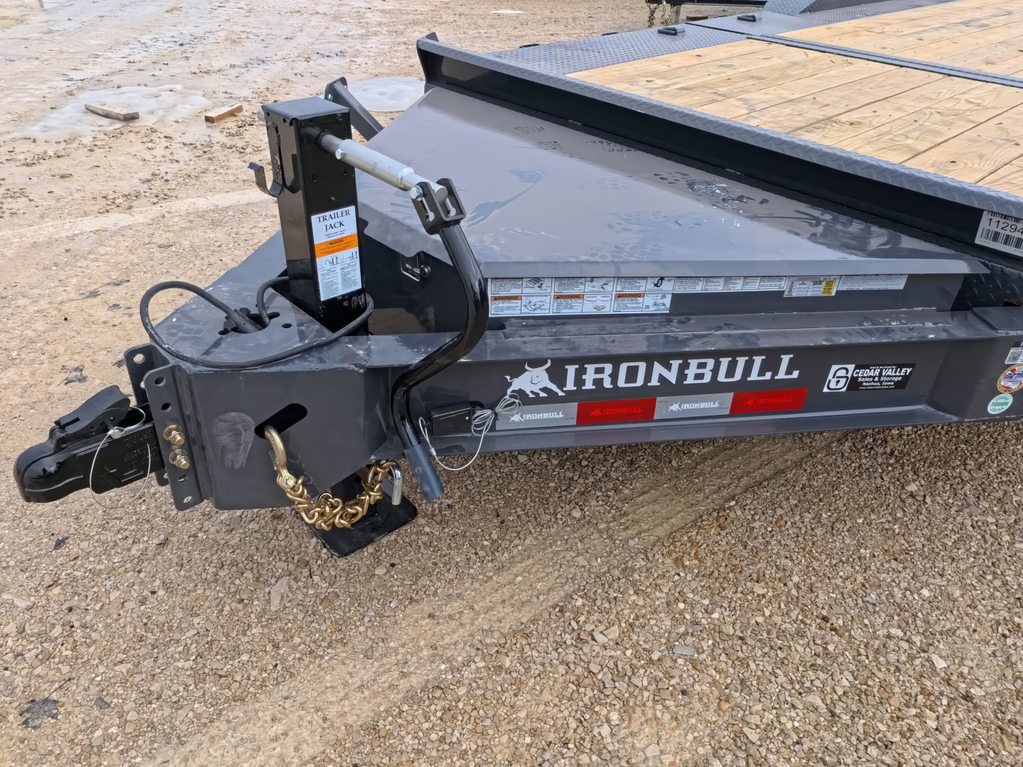 New 2026 Iron Bull 102 x 22 (16+6) TWB Tilt Trailer, Gray with 16K GVWR, Fork Holders, 16 Ply Tires