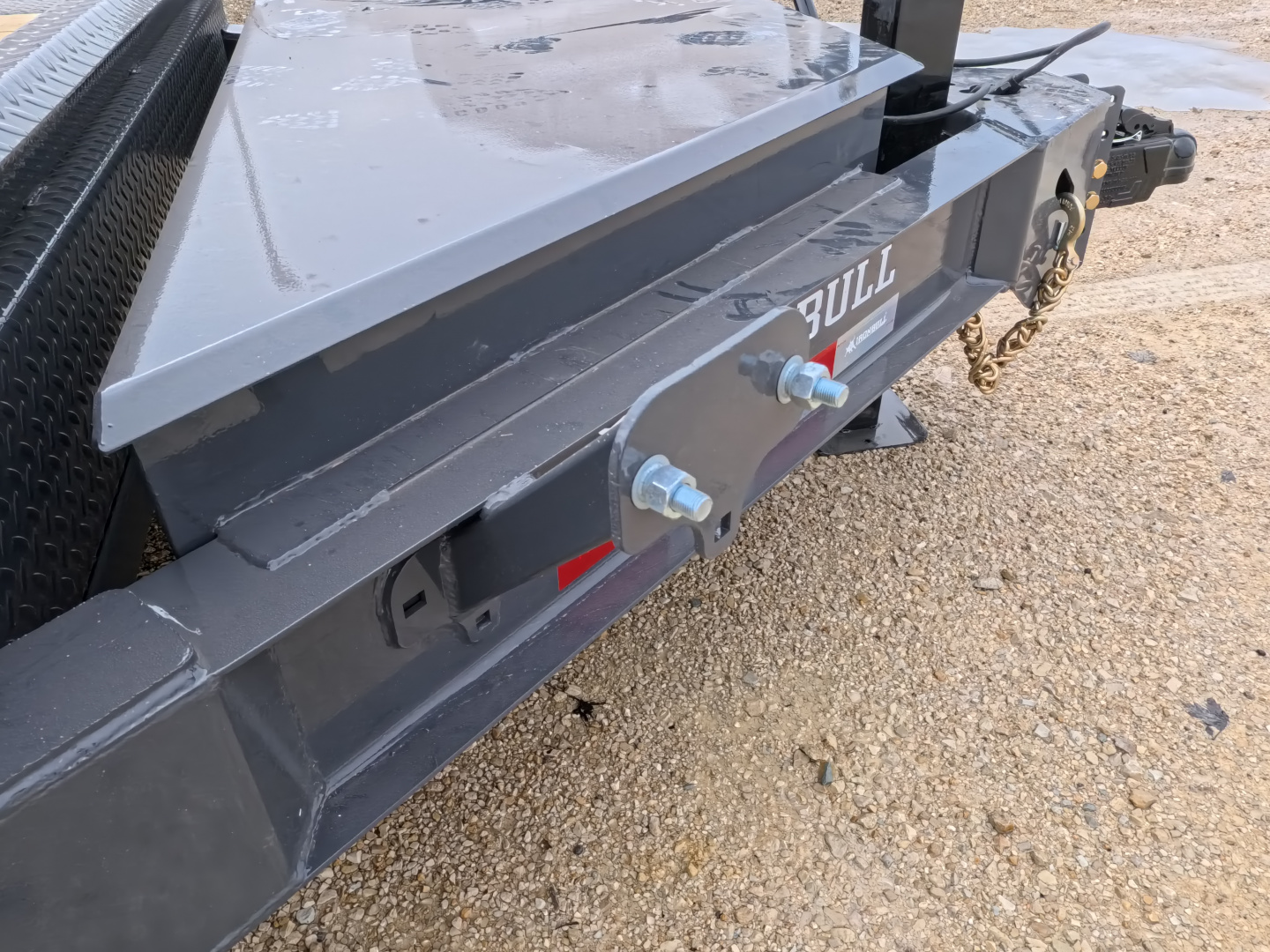 New 2026 Iron Bull 102 x 22 (16+6) TWB Tilt Trailer, Gray with 16K GVWR, Fork Holders, 16 Ply Tires