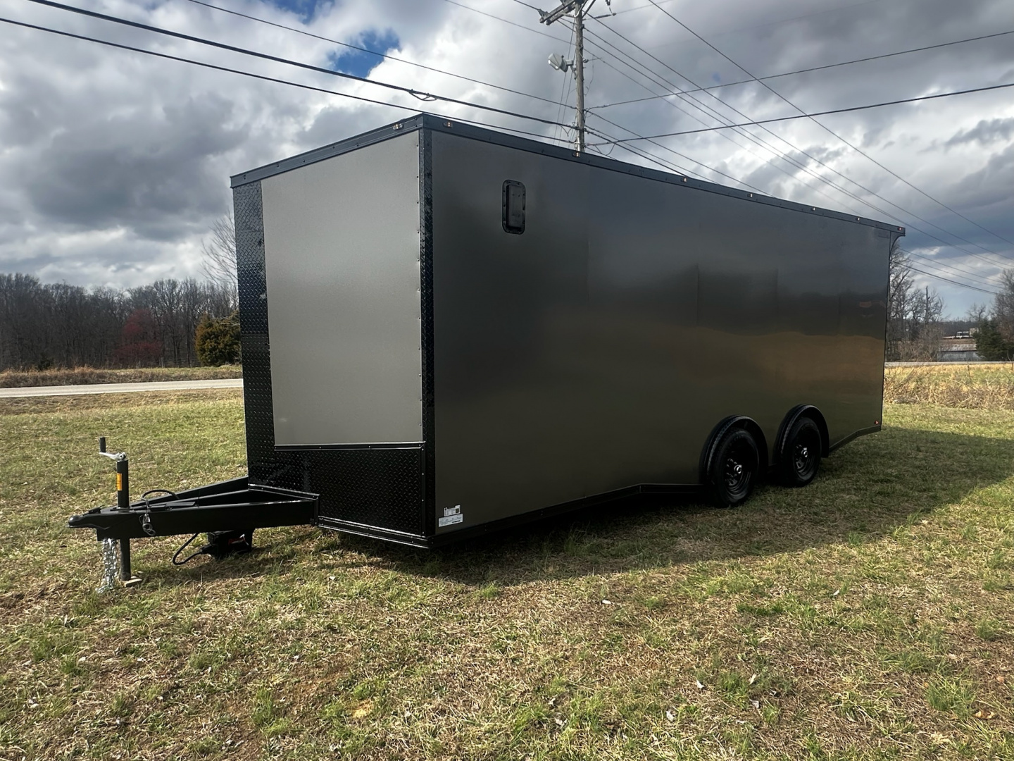New 2026 Luxe 8.5x20 Car Hauler 5200 lb torsions Charcoal poly-Blackout- Enclosed Car Hauler