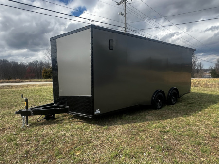 New 2026 Luxe 8.5x20 Car Hauler 5200 lb torsions Charcoal poly-Blackout- Enclosed Car Hauler