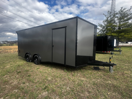 New 2026 Luxe 8.5x20 Car Hauler 5200 lb torsions Charcoal poly-Blackout- Enclosed Car Hauler