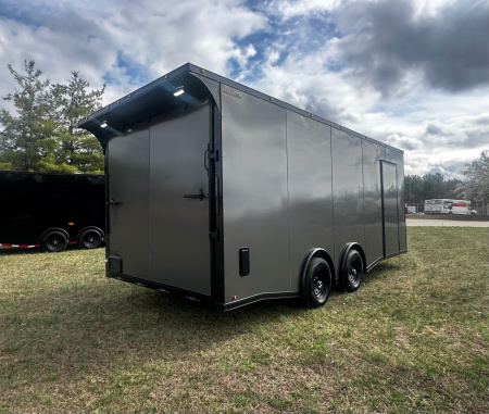 New 2026 Luxe 8.5x20 Car Hauler 5200 lb torsions Charcoal poly-Blackout- Enclosed Car Hauler