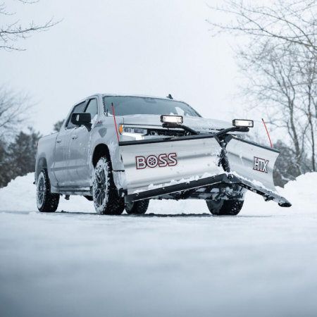 New MSC27676 - BOSS SNOWPLOW 7'6'' STAINLESS STEEL,  HTX V-PLOW