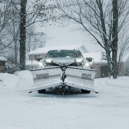 New MSC27676 - BOSS SNOWPLOW 7'6'' STAINLESS STEEL,  HTX V-PLOW