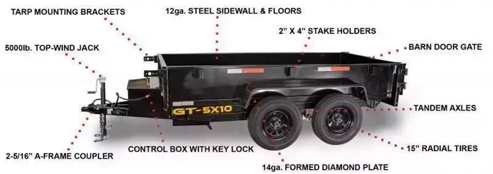 New 2026 Griffin 5X10 GT510 7K Dump Trailer