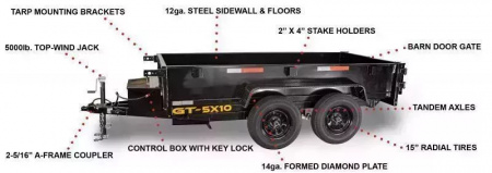 New 2026 Griffin 5X10 GT510 7K Dump Trailer