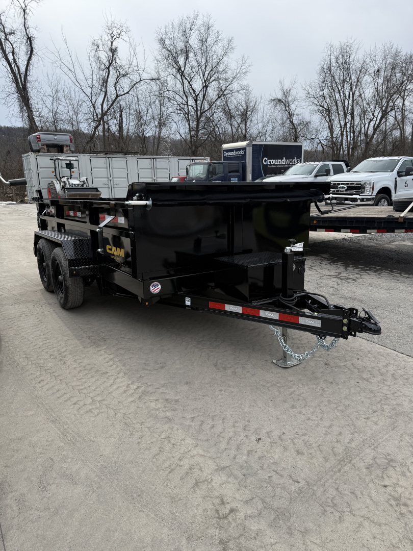 New 2026 CAM 6X12-10K DUMP TRAILER W/ RAMPS - TARP