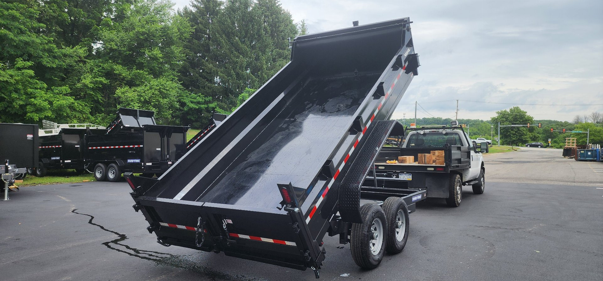 New 7 x 14 Sure-Trac Low-Pro Telescopic Dump Trailer 14k