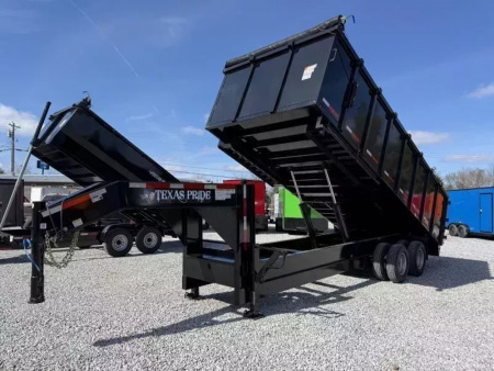New 2026 Texas Pride Trailers 8x20 (4FT WALLS) GOOSENECK DUMP TRAILER 26K GVWR Dump Trailer