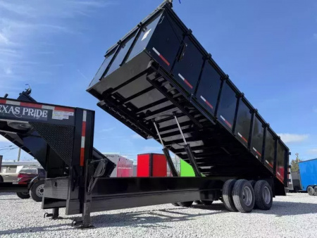 New 2026 Texas Pride Trailers 8x20 (4FT WALLS) GOOSENECK DUMP TRAILER 26K GVWR Dump Trailer