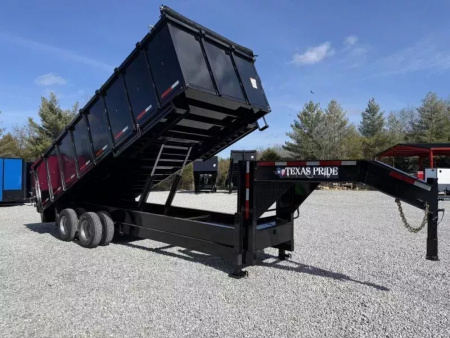 New 2026 Texas Pride Trailers 8x20 (4FT WALLS) GOOSENECK DUMP TRAILER 26K GVWR Dump Trailer
