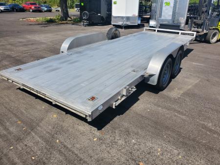 Used 2021 FVCG 7X20 ALUMINUM CAR HAULER Car / Racing Trailer WITH ALUMINUM DECK, 4 D-RINGS, SLIDE IN RAMPS, TOOLBOX, REMOVEABLE FENDER