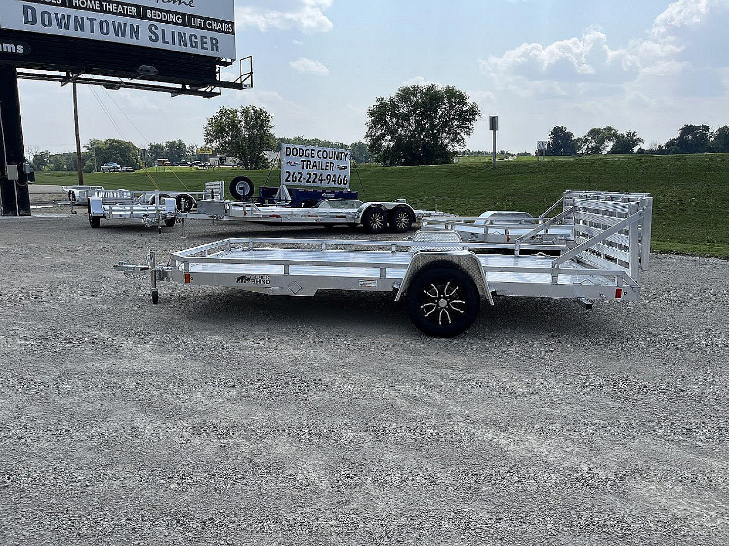 New 2026 Black Rhino *INCOMING* Aluminum 81"x168" LPS8114A-3.5K Low Profile w/ Brakes & Bi-Fold Gate Utility Trailer