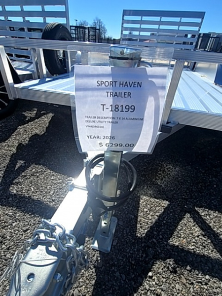 New 2026 SPORT HAVEN 7 X 14 ALUMINUM DELUXE UTILITY TRAILER