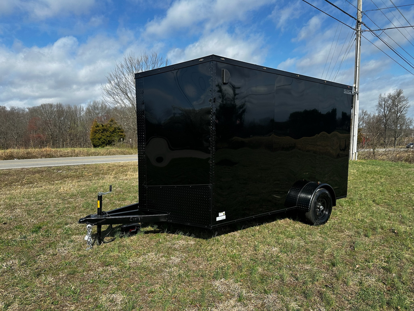 New 2026 Luxe 7X12 Enclosed Trailer-3500LB Single Axle-7'ft Interior-Black Poly-Blackout