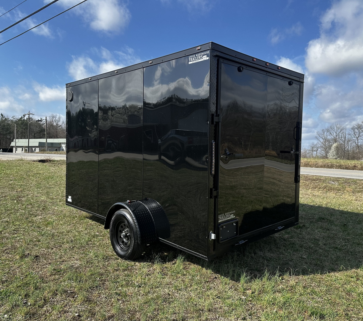 New 2026 Luxe 7X12 Enclosed Trailer-3500LB Single Axle-7'ft Interior-Black Poly-Blackout
