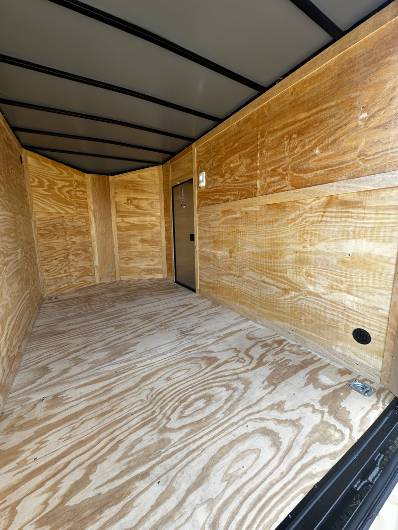 New 2026 Luxe 7X12 Enclosed Trailer-3500LB Single Axle-7'ft Interior-Black Poly-Blackout