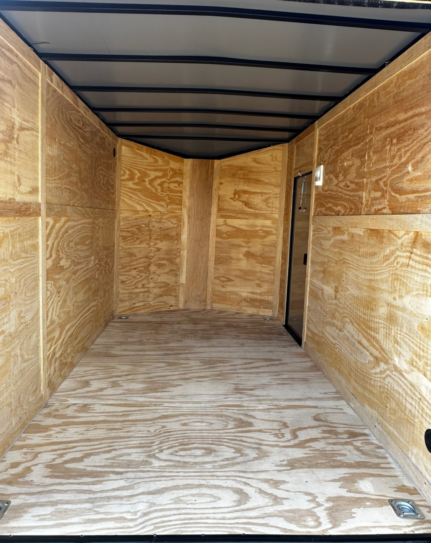 New 2026 Luxe 7X12 Enclosed Trailer-3500LB Single Axle-7'ft Interior-Black Poly-Blackout