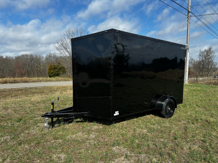 New 2026 Luxe 7X12 Enclosed Trailer-3500LB Single Axle-7'ft Interior-Black Poly-Blackout