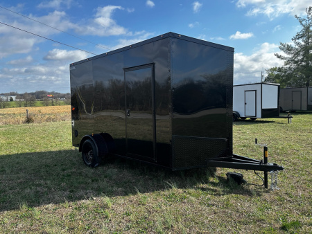 New 2026 Luxe 7X12 Enclosed Trailer-3500LB Single Axle-7'ft Interior-Black Poly-Blackout