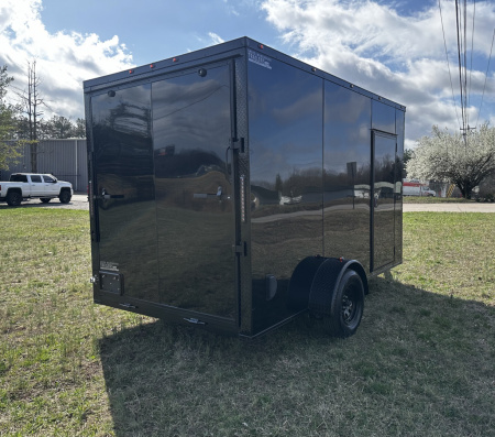 New 2026 Luxe 7X12 Enclosed Trailer-3500LB Single Axle-7'ft Interior-Black Poly-Blackout