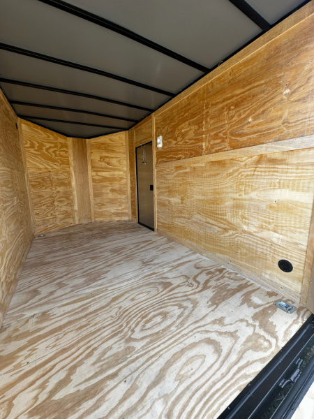 New 2026 Luxe 7X12 Enclosed Trailer-3500LB Single Axle-7'ft Interior-Black Poly-Blackout