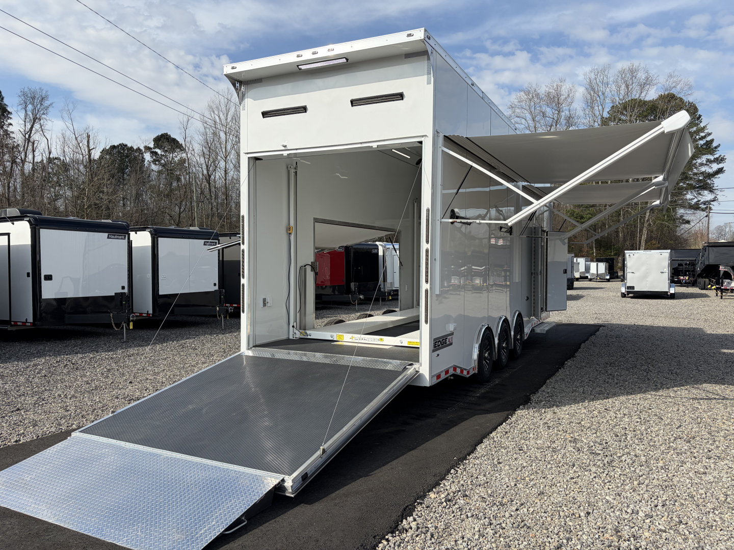 New 2026 Haulmark EDGE 28 Aluminum Stacker Enclosed Race Trailer, PRI Race Package