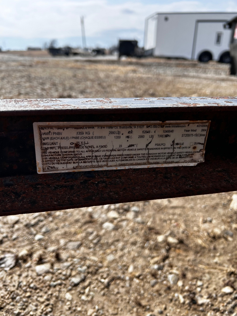 Used 2004 H&H Trailers 5X10 TILT Utility Trailer