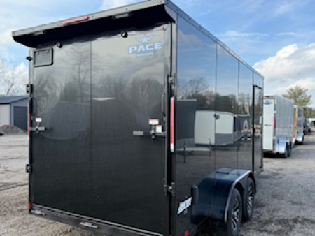 New 2026 Pace American 7 x 16 Journey SE Flat Top Sloped V-Nose Enclosed Cargo Trailer 7K Cargo / Enclosed Trailer