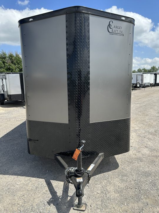 New 2026 Cargo Craft 6'x14'x6'6" Elite V Nose Sport with Ramp door in Charcoal / Black out Cargo / Enclosed Trailer