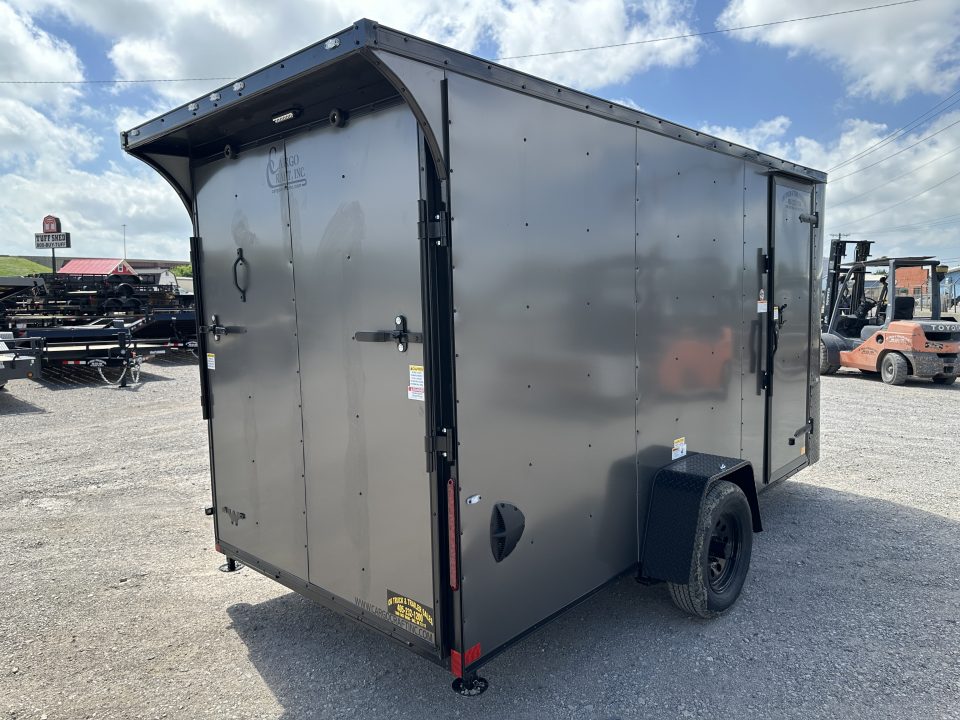 New 2026 Cargo Craft 6'x14'x6'6" Elite V Nose Sport with Ramp door in Charcoal / Black out Cargo / Enclosed Trailer