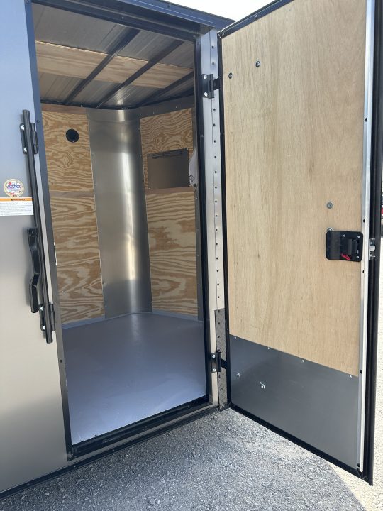 New 2026 Cargo Craft 6'x14'x6'6" Elite V Nose Sport with Ramp door in Charcoal / Black out Cargo / Enclosed Trailer