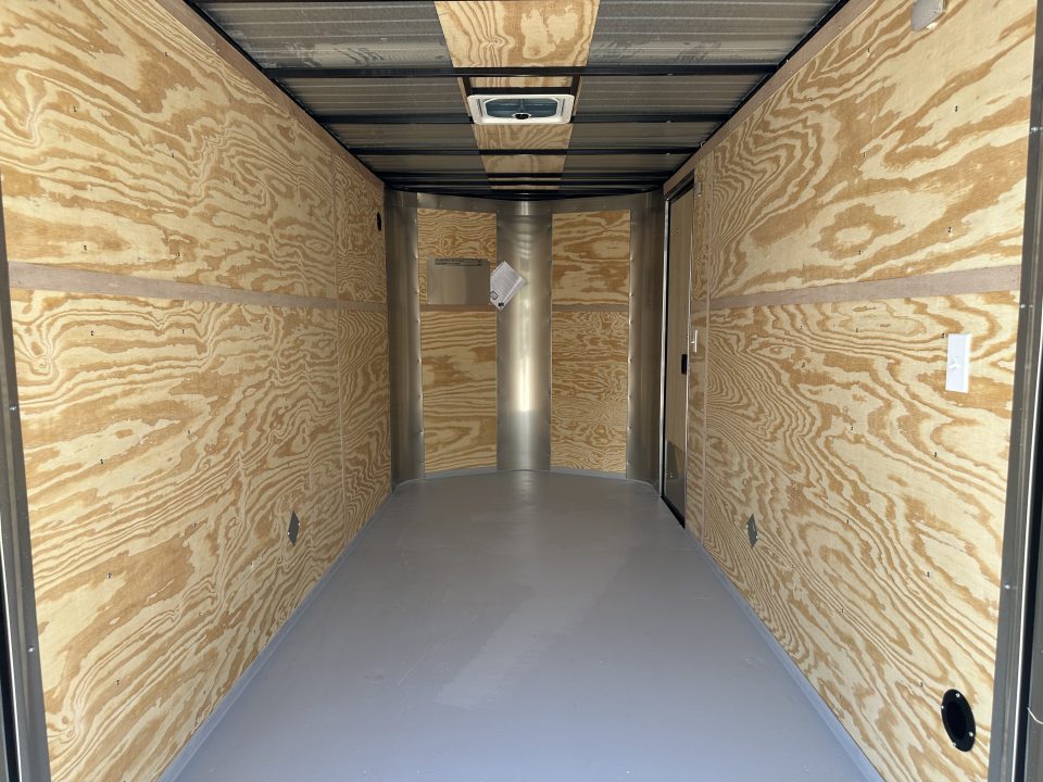 New 2026 Cargo Craft 6'x14'x6'6" Elite V Nose Sport with Ramp door in Charcoal / Black out Cargo / Enclosed Trailer