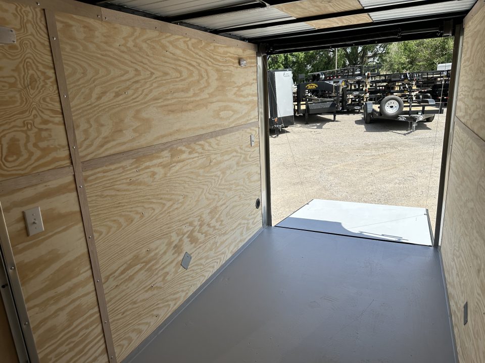 New 2026 Cargo Craft 6'x14'x6'6" Elite V Nose Sport with Ramp door in Charcoal / Black out Cargo / Enclosed Trailer