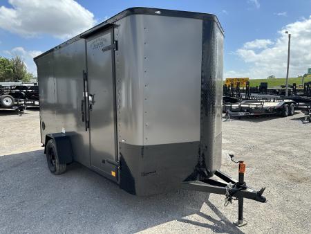 New 2026 Cargo Craft 6'x14'x6'6  Elite V Nose Sport with Ramp door in Charcoal / Black out Cargo / Enclosed Trailer